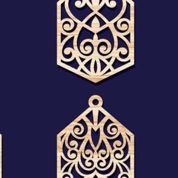 Intra απο ξύλο plywood  Χρώμα wenge 3mm-4mm πάχος - Σκουλαρίκια Κοσμήματα Bundle 49 Δίασταση 3x3 cm INTRAFABR-33168386 - Image 2