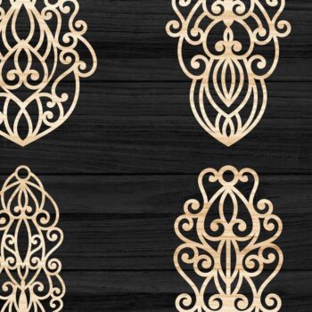 Intra απο ξύλο plywood Χρώμα wenge 3mm-4mm πάχος - Σκουλαρίκια Κοσμήματα Bundle 50 Δίασταση 3x3 cm INTRAFABR-33168392 - Image 1