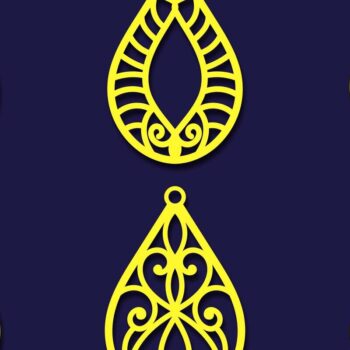 Intra απο ξύλο plywood Χρώμα wenge 3mm-4mm πάχος - Σκουλαρίκια Κοσμήματα Bundle 54 Δίασταση 3x3 cm INTRAFABR-99922784 - Image 3