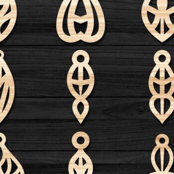 Intra απο ξύλο plywood Χρώμα wenge 3mm-4mm πάχος - Σκουλαρίκια Jewelry Bundle 58 Δίασταση 3x3 cm INTRAFABR-36179656 - Image 1