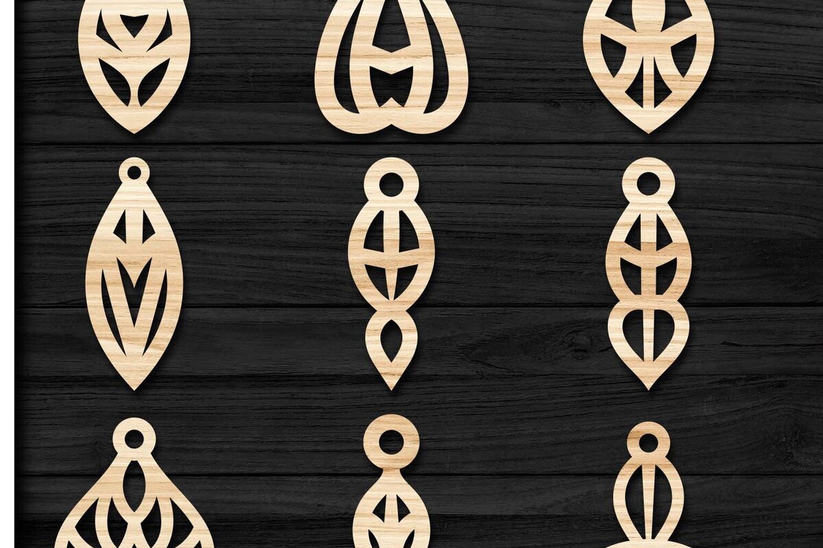 Intra απο ξύλο plywood  Χρώμα wenge 3mm-4mm πάχος - Σκουλαρίκια Jewelry Bundle 58 Δίασταση 3x3 cm INTRAFABR-36179656