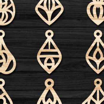 Intra απο ξύλο plywood Χρώμα wenge 3mm-4mm πάχος - Σκουλαρίκια Κοσμήματα Bundle 59 Δίασταση 3x3 cm INTRAFABR-71852998 - Image 1