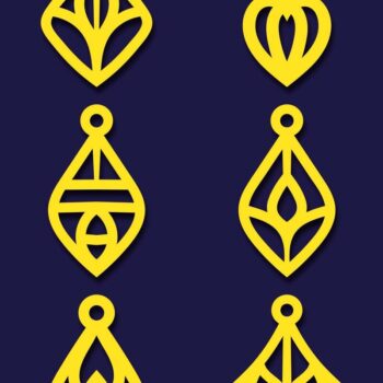 Intra απο ξύλο plywood Χρώμα wenge 3mm-4mm πάχος - Σκουλαρίκια Κοσμήματα Bundle 59 Δίασταση 3x3 cm INTRAFABR-71852998 - Image 3