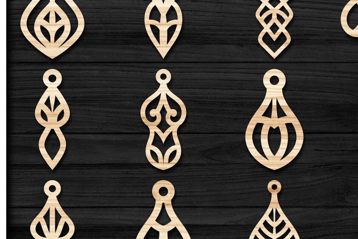 Intra απο ξύλο plywood  Χρώμα wenge 3mm-4mm πάχος - Σκουλαρίκια Jewelry Bundle 62 Δίασταση 3x3 cm INTRAFABR-109265681