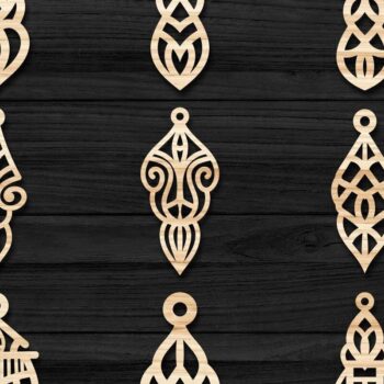 Intra απο ξύλο plywood Χρώμα wenge 3mm-4mm πάχος - Σκουλαρίκια Jewelry Bundle 64 Δίασταση 3x3 cm INTRAFABR-109265687 - Image 1