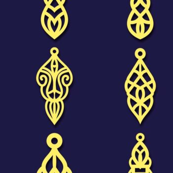 Intra απο ξύλο plywood Χρώμα wenge 3mm-4mm πάχος - Σκουλαρίκια Jewelry Bundle 64 Δίασταση 3x3 cm INTRAFABR-109265687 - Image 3