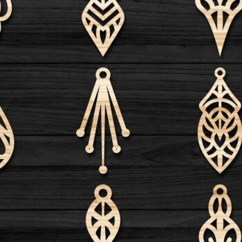 Intra απο ξύλο plywood Χρώμα wenge 3mm-4mm πάχος - Σκουλαρίκια Κοσμήματα Bundle 66 Δίασταση 3x3 cm INTRAFABR-109093922 - Image 1