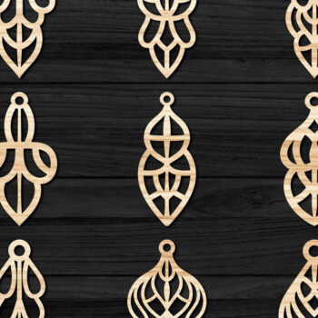 Intra απο ξύλο plywood Χρώμα wenge 3mm-4mm πάχος - Σκουλαρίκια Jewelry Bundle 69 Δίασταση 3x3 cm INTRAFABR-109265662 - Image 1