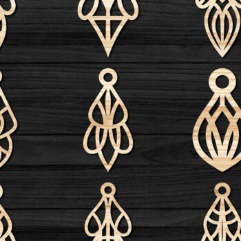 Intra απο ξύλο plywood Χρώμα wenge 3mm-4mm πάχος - Σκουλαρίκια Jewelry Bundle 70 Δίασταση 3x3 cm INTRAFABR-109265667 - Image 1