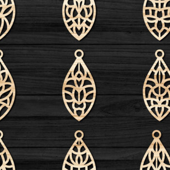 Intra απο ξύλο plywood Χρώμα wenge 3mm-4mm πάχος - Σκουλαρίκια Jewelry Bundle 71 Δίασταση 3x3 cm INTRAFABR-109265673 - Image 1