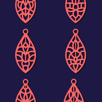 Intra απο ξύλο plywood Χρώμα wenge 3mm-4mm πάχος - Σκουλαρίκια Jewelry Bundle 71 Δίασταση 3x3 cm INTRAFABR-109265673 - Image 3