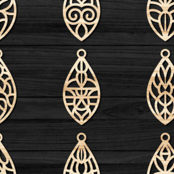 Intra απο ξύλο plywood Χρώμα wenge 3mm-4mm πάχος - Σκουλαρίκια Κοσμήματα Bundle 72 Δίασταση 3x3 cm INTRAFABR-109265677 - Image 1