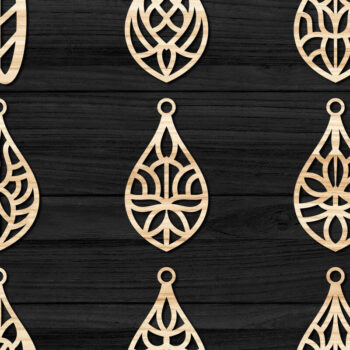 Intra απο ξύλο plywood Χρώμα wenge 3mm-4mm πάχος - Σκουλαρίκια Jewelry Bundle 73 Δίασταση 3x3 cm INTRAFABR-109093913 - Image 1