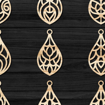 Intra απο ξύλο plywood Χρώμα wenge 3mm-4mm πάχος - Σκουλαρίκια Jewelry Bundle 74 Δίασταση 3x3 cm INTRAFABR-66994206 - Image 1