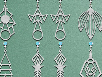 Intra απο ξύλο plywood Χρώμα wenge 3mm-4mm πάχος - Σκουλαρίκια Κοσμήματα Σετ Δίασταση 3x3 cm INTRAFABR-66993575 - Image 1