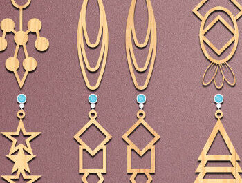 Intra απο ξύλο plywood Χρώμα wenge 3mm-4mm πάχος - Σκουλαρίκια Κοσμήματα Σετ Δίασταση 3x3 cm INTRAFABR-66993912 - Image 1