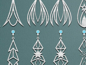 Intra απο ξύλο plywood  Χρώμα wenge 3mm-4mm πάχος - Σκουλαρίκια Κοσμήματα Σετ Δίασταση 3x3 cm INTRAFABR-31984952 - Image 1