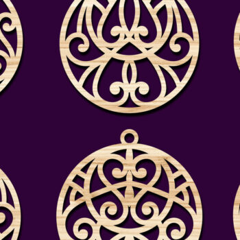 Intra απο ξύλο plywood  Χρώμα wenge 3mm-4mm πάχος - Earrings Jewelry Bundle, Cut Files Δίασταση 3x3 cm INTRAFABR-112075439 - Image 2