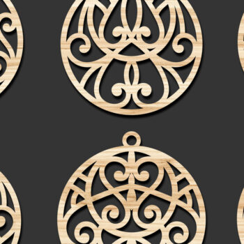 Intra απο ξύλο plywood  Χρώμα wenge 3mm-4mm πάχος - Earrings Jewelry Bundle, Cut Files Δίασταση 3x3 cm INTRAFABR-112075439 - Image 3