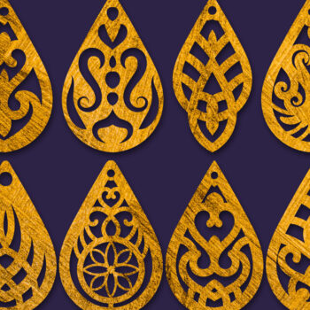 Intra απο ξύλο plywood Χρώμα wenge 3mm-4mm πάχος - Σκουλαρίκια Κοσμήματα Bundle Δίασταση 3x3 cm INTRAFABR-26268991 - Image 1