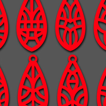 Intra απο ξύλο plywood  Χρώμα wenge 3mm-4mm πάχος - Σκουλαρίκια Κοσμήματα Bundle Δίασταση 3x3 cm INTRAFABR-74595636 - Image 2