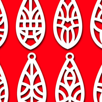 Intra απο ξύλο plywood  Χρώμα wenge 3mm-4mm πάχος - Σκουλαρίκια Κοσμήματα Bundle Δίασταση 3x3 cm INTRAFABR-74595636 - Image 3