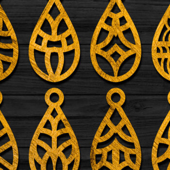 Intra απο ξύλο plywood Χρώμα wenge 3mm-4mm πάχος - Σκουλαρίκια Κοσμήματα Bundle Δίασταση 3x3 cm INTRAFABR-102832125 - Image 2