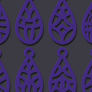 Intra απο ξύλο plywood Χρώμα wenge 3mm-4mm πάχος - Σκουλαρίκια Κοσμήματα Bundle Δίασταση 3x3 cm INTRAFABR-102832125 - Image 3