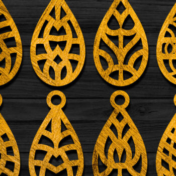 Intra απο ξύλο plywood Χρώμα wenge 3mm-4mm πάχος - Σκουλαρίκια Κοσμήματα Bundle Δίασταση 3x3 cm INTRAFABR-122114835 - Image 2