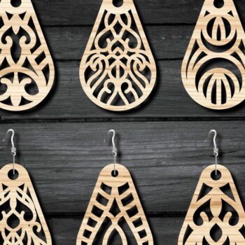 Intra απο ξύλο plywood  Χρώμα wenge 3mm-4mm πάχος - Σκουλαρίκια Κοσμήματα Bundle Δίασταση 3x3 cm INTRAFABR-79347818 - Image 1