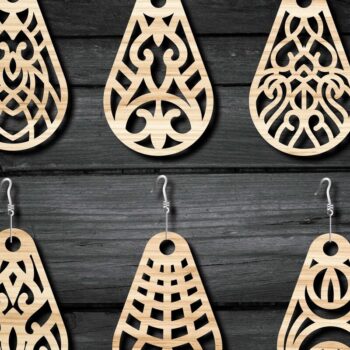 Intra απο ξύλο plywood  Χρώμα wenge 3mm-4mm πάχος - Σκουλαρίκια Κοσμήματα Bundle Δίασταση 3x3 cm INTRAFABR-79347818 - Image 3