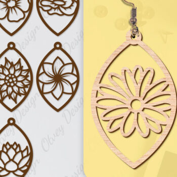 Intra απο ξύλο plywood Χρώμα wenge 3mm-4mm πάχος - Σκουλαρίκια Μπρελόκ BNDLE Δίασταση 3x3 cm INTRAFABR-93102146 - Image 1