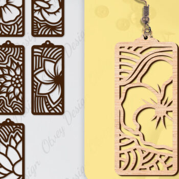 Intra απο ξύλο plywood Χρώμα wenge 3mm-4mm πάχος - Σκουλαρίκια Μπρελόκ BNDLE Δίασταση 3x3 cm INTRAFABR-112799827 - Image 1