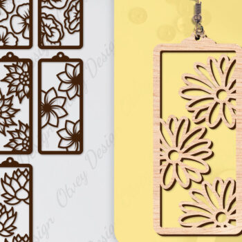 Intra απο ξύλο plywood Χρώμα wenge 3mm-4mm πάχος - Σκουλαρίκια Μπρελόκ BNDLE Δίασταση 3x3 cm INTRAFABR-77216072 - Image 1