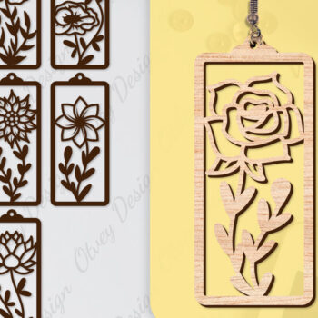 Intra απο ξύλο plywood Χρώμα wenge 3mm-4mm πάχος - Σκουλαρίκια Μπρελόκ BNDLE Δίασταση 3x3 cm INTRAFABR-103628479 - Image 1