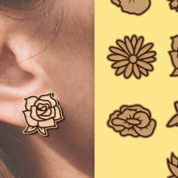 Intra απο ξύλο plywood Χρώμα wenge 3mm-4mm πάχος - Σκουλαρίκια Μπρελόκ BNDLE Δίασταση 3x3 cm INTRAFABR-82549409 - Image 1