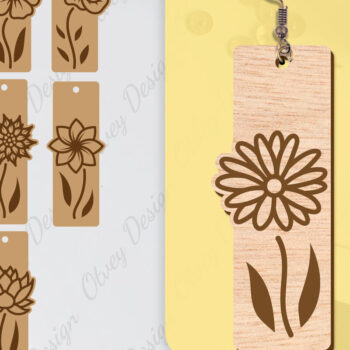 Intra απο ξύλο plywood Χρώμα wenge 3mm-4mm πάχος - Σκουλαρίκια Μπρελόκ BNDLE Δίασταση 3x3 cm INTRAFABR-77216482 - Image 1