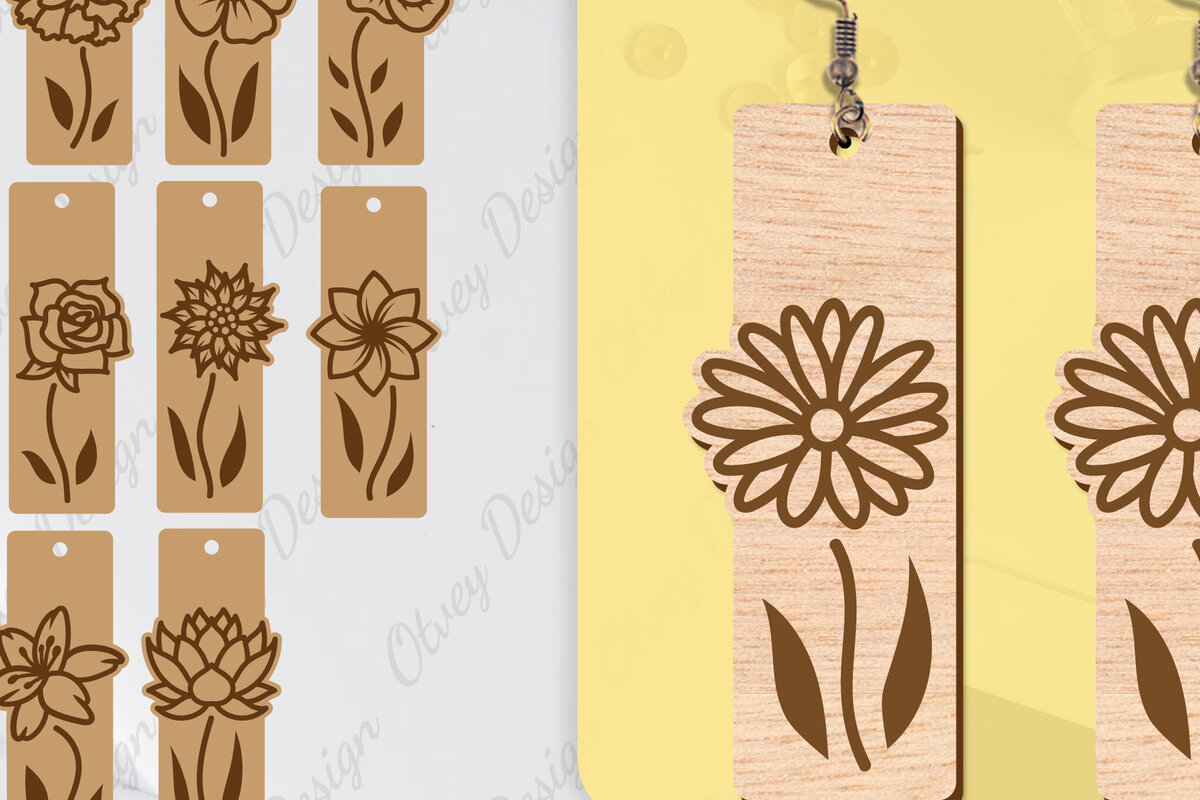 Intra απο ξύλο plywood  Χρώμα wenge 3mm-4mm πάχος - Σκουλαρίκια Μπρελόκ BNDLE Δίασταση 3x3 cm INTRAFABR-77216482