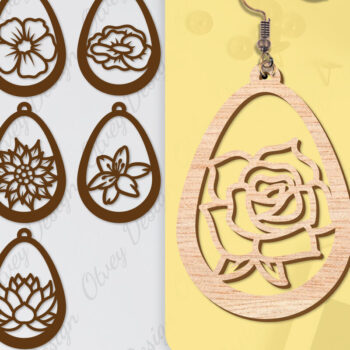 Intra απο ξύλο plywood Χρώμα wenge 3mm-4mm πάχος - Σκουλαρίκια Μπρελόκ BNDLE Δίασταση 3x3 cm INTRAFABR-103777632 - Image 1