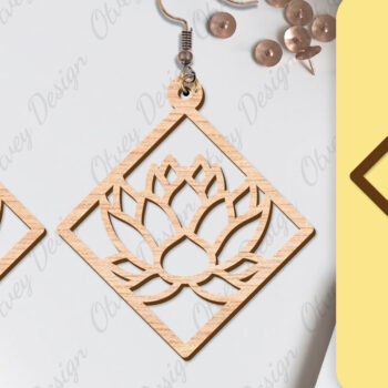 Intra απο ξύλο plywood Χρώμα wenge 3mm-4mm πάχος - Σκουλαρίκια Μπρελόκ BNDLE Δίασταση 3x3 cm INTRAFABR-58522917 - Image 4