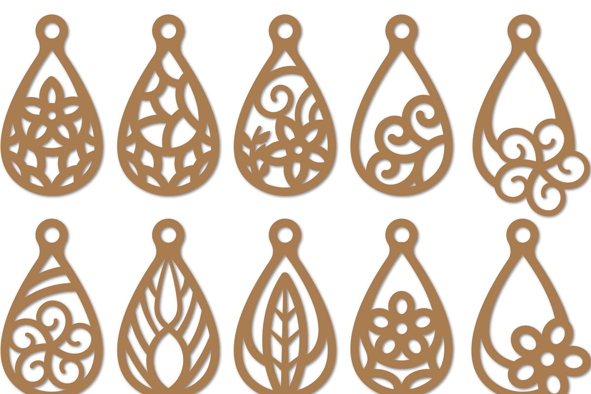 Intra απο ξύλο plywood  Χρώμα wenge 3mm-4mm πάχος - Σκουλαρίκια Bundle Δίασταση 3x3 cm INTRAFABR-117276736