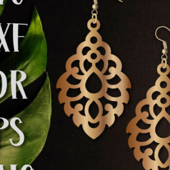 Intra απο ξύλο plywood  Χρώμα wenge 3mm-4mm πάχος - Σκουλαρίκια Files, Earrings Δίασταση 3x3 cm INTRAFABR-59404106 - Image 1