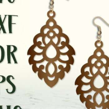 Intra απο ξύλο plywood  Χρώμα wenge 3mm-4mm πάχος - Σκουλαρίκια Files, Earrings Δίασταση 3x3 cm INTRAFABR-59404106 - Image 4