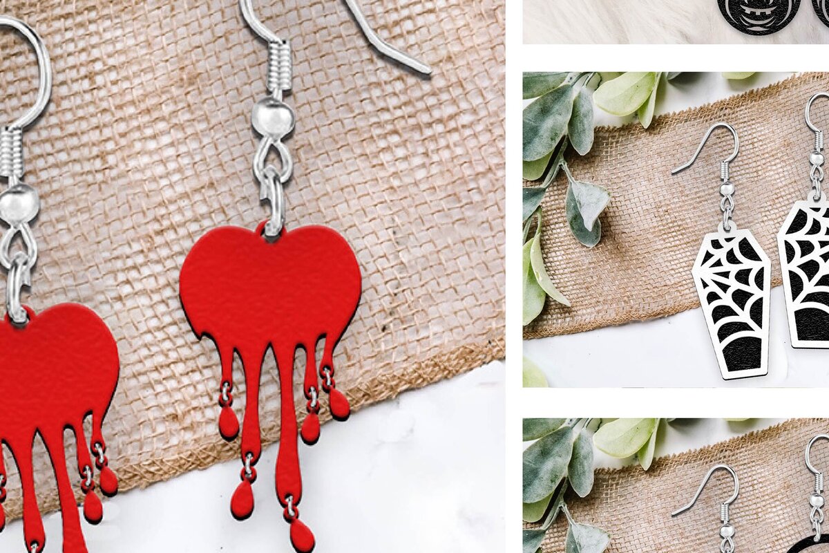 Intra απο ξύλο plywood  Χρώμα wenge 3mm-4mm πάχος - Σκουλαρίκια . Σκουλαρίκια απόκριες. Δίασταση 3x3 cm INTRAFABR-74825868