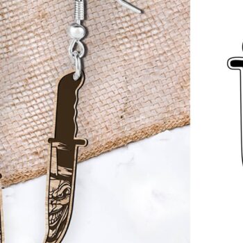 Intra απο ξύλο plywood  Χρώμα wenge 3mm-4mm πάχος - Σκουλαρίκια . Αποκριάτικη Δίασταση 3x3 cm INTRAFABR-79230266 - Image 1