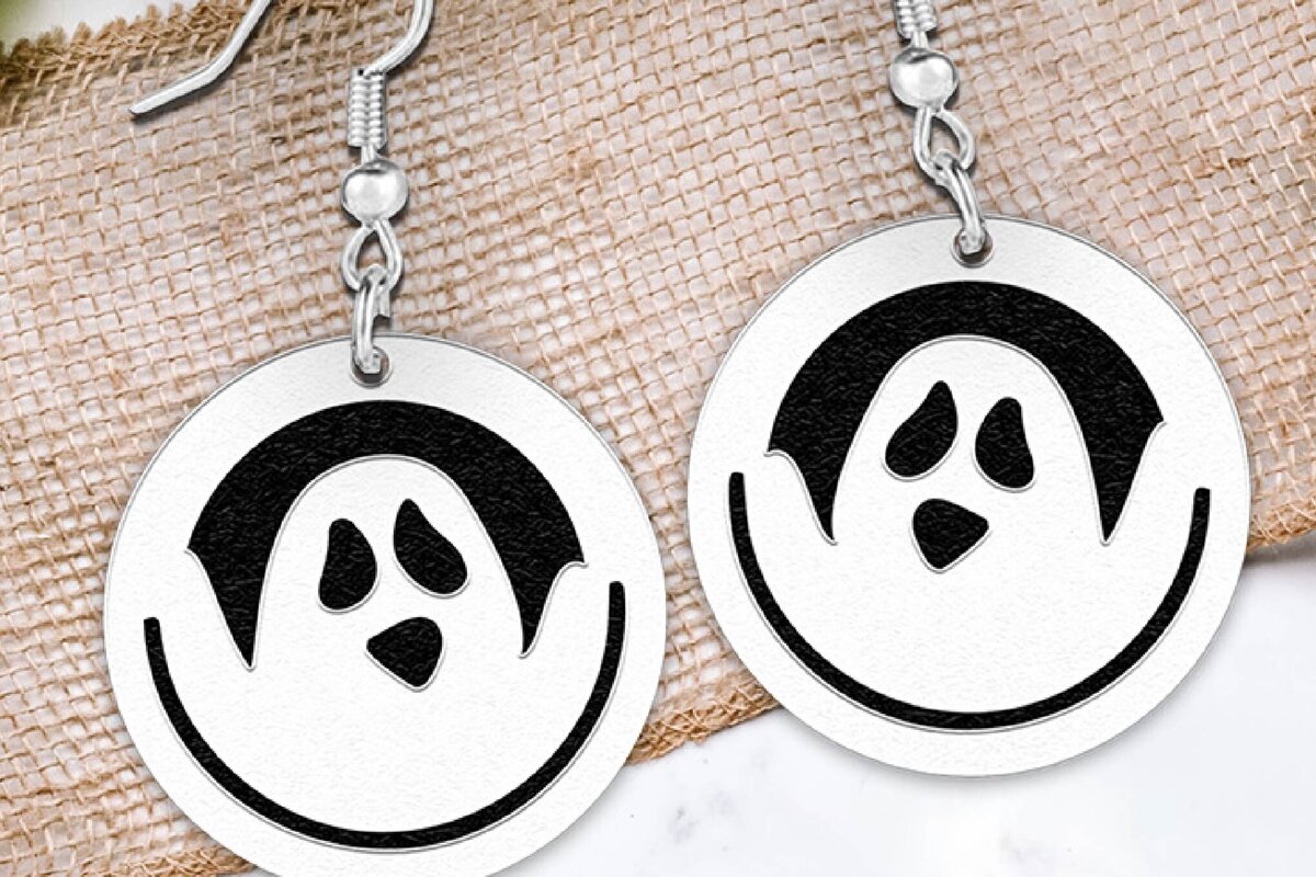 Intra απο ξύλο plywood  Χρώμα wenge 3mm-4mm πάχος - Σκουλαρίκια . Halloween . Δίασταση 3x3 cm INTRAFABR-95638173