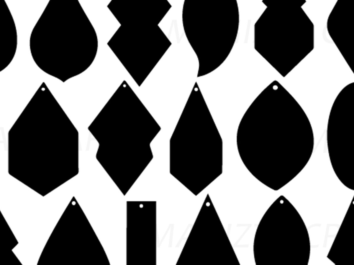 Intra απο ξύλο plywood  Χρώμα wenge 3mm-4mm πάχος - Σκουλαρίκια Shape Silhoutte Δίασταση 3x3 cm INTRAFABR-23299594