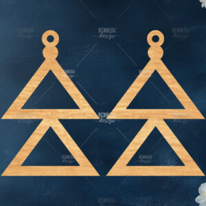 Intra απο ξύλο plywood  Χρώμα wenge 3mm-4mm πάχος - Σκουλαρίκια Δίασταση 3x3 cm INTRAFABR-94575650