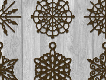 Intra απο ξύλο plywood  Χρώμα wenge 3mm-4mm πάχος - Σκουλαρίκια Bundle Δίασταση 3x3 cm INTRAFABR-94689956 - Image 5