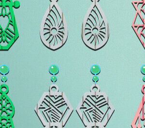 Intra απο ξύλο plywood  Χρώμα wenge 3mm-4mm πάχος - Σκουλαρίκια Δίασταση 3x3 cm INTRAFABR-114656101